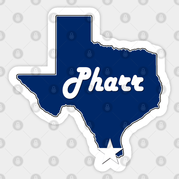 Pharr Texas Lone Star State Map TX City Navy Blue Pharr Texas